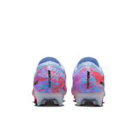 Nike Zoom Mercurial Vapor 15 Elite MDS Gazon Naturel Chaussures de Foot (FG) Bleu Mauve Rose