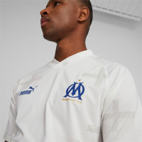 PUMA Olympique Marseille Pre-Match Maillot d'Entraînement 2022-2023 Blanc Bleu