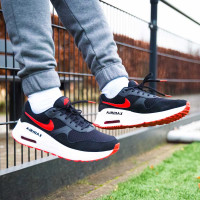 Nike Air Max System Sneakers Zwart Rood Wit
