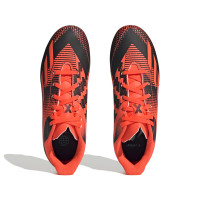 adidas X Speedportal.4 Messi Gazon Naturel Gazon Artificiel Chaussures de Foot (FxG) Enfants Orange Noir
