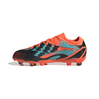 adidas X Speedportal Messi.3 Gras Voetbalschoenen (FG) Kids Oranje Groen Zwart