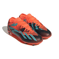 adidas X Speedportal Messi.3 Gras Voetbalschoenen (FG) Kids Oranje Groen Zwart