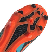 adidas X Speedportal.3 Messi Gazon Naturel Chaussures de Foot (FG) Orange Vert Noir