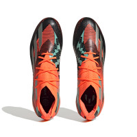 adidas X Speedportal.1 Messi Gazon Naturel Chaussures de Foot (FG) Orange Argenté Noir Vert Menthe