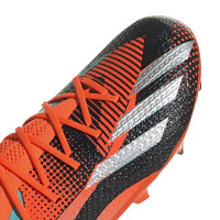 adidas X Speedportal.1 Messi Gazon Naturel Chaussures de Foot (FG) Enfants Orange Argenté Noir Vert Menthe