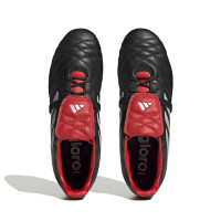 adidas Copa Gloro Gazon Naturel Chaussures de Foot (FG) Noir Argenté Rouge