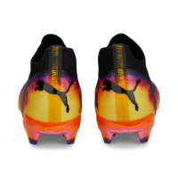 PUMA Future Ultimate Elements Gazon Naturel / Gazon Artificiel Chaussures de Foot (MG) Noir Orange Multicolore