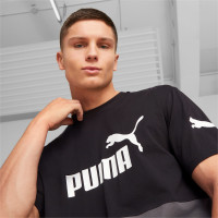 PUMA Power College Block T-Shirt Noir Gris