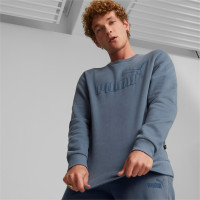 PUMA Essentials Elevated Fleece Crew Sweater Grijsblauw