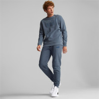 PUMA Essentials Elevated Fleece Crew Sweater Sweat-shirt Gris Bleu