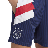 adidas Ajax Icon Short d'Entraînement Bleu Foncé Rouge Blanc