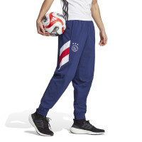 adidas Ajax Icon Woven Pantalon d'Entraînement Bleu Foncé Blanc Rouge