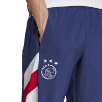 adidas Ajax Icon Woven Pantalon d'Entraînement Bleu Foncé Blanc Rouge