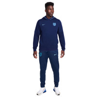 Nike Engeland Travel Fleece Hoodie Trainingspak 2022-2024 Blauw