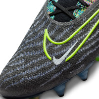 Nike Phantom GX Elite Link Crampons Vissés Chaussures de Foot (SG) Anti-Clog Noir Jaune Vif Multicolore