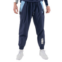 PUMA Italie FtblStatement Pantalon d'Entraînement Woven 2022-2024 Bleu Foncé Gris Bleu Clair