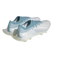 adidas X Speedportal.1 Parley Gras Voetbalschoenen (FG) Wit Lichtblauw