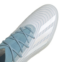 adidas X Speedportal.1 Parley Gazon Naturel Chaussures de Foot (FG) Blanc Bleu Clair