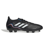 adidas Copa Sense.2 Gazon Naturel Chaussures de Foot (FG) Noir Blanc Rouge Bleu
