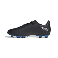 adidas Predator Edge .4 Chaussures de Foot Gazon Naturel Gazon Artificiel (FxG) Noir Blanc Bleu