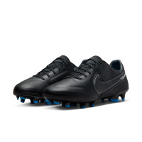 Nike Tiempo Legend 9 Pro Gazon Naturel Chaussures de Foot (FG) Noir Gris Bleu