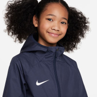 Veste de pluie Nike Academy Pro pour enfants, bleu et blanc