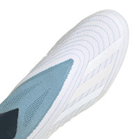 adidas X Speedportal+ Parley Gazon Naturel Chaussures de Foot (FG) Blanc Bleu Clair