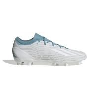 adidas X Speedportal.3 Parley Gazon Naturel Chaussures de Foot (FG) Blanc Bleu Clair