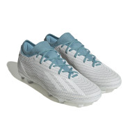 adidas X Speedportal.3 Parley Gazon Naturel Chaussures de Foot (FG) Blanc Bleu Clair