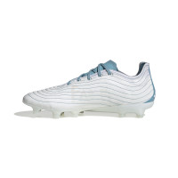 adidas Copa Pure.1 Parley Gazon Naturel Chaussures de Foot (FG) Blanc Bleu Clair