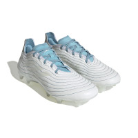 adidas Copa Pure.1 Parley Gazon Naturel Chaussures de Foot (FG) Blanc Bleu Clair