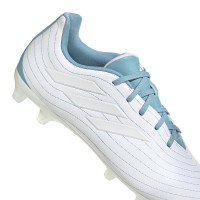 adidas Copa Pure.3 Parley Gazon Naturel Chaussures de Foot (FG) Blanc Bleu Clair