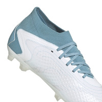 adidas Predator Accuracy.2 Parley Gazon Naturel Chaussures de Foot (FG) Blanc Bleu Clair
