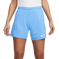Nike PARK III Short d'Entraînement Dri-Fit Femme Bleu clair Blanc