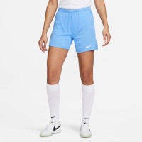 Nike PARK III Short d'Entraînement Dri-Fit Femme Bleu clair Blanc