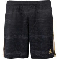 Short de football adidas noir et doré