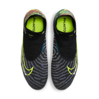 Nike Phantom GX Elite Link Dynamic Fit Crampons Vissés Chaussures de Foot (SG) Anti-Clog Noir Jaune Vif Multicolore