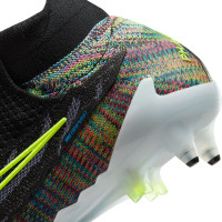 Nike Phantom GX Elite Link Dynamic Fit Crampons Vissés Chaussures de Foot (SG) Anti-Clog Noir Jaune Vif Multicolore