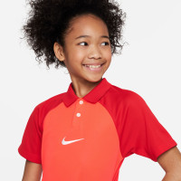 Polo Nike Academy Pro pour enfants rouge foncé