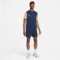 Nike Tiempo Premier II Maillot de Foot Bleu Foncé Doré