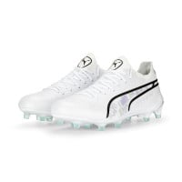 PUMA King Ultimate Brilliance Gras / Kunstgras Voetbalschoenen (MG) Dames Wit Zwart Lichtpaars