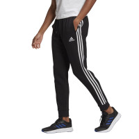 adidas Essentials Fleece 3-Stripes Joggingbroek Zwart Wit