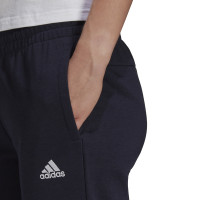 adidas Essentials French Terry Logo Trainingsbroek Dames Donkerblauw Wit