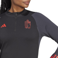 adidas Belgique Red Flames Haut d'Entraînement 2023-2025 Femmes Noir Rouge