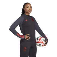 adidas Belgique Red Flames Haut d'Entraînement 2023-2025 Femmes Noir Rouge