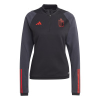 adidas Belgique Red Flames Haut d'Entraînement 2023-2025 Femmes Noir Rouge