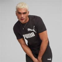 PUMA Essentials+ 2 College Logo T-Shirt Noir Gris Blanc
