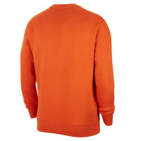 Nike Pays-Bas Club Crew Sweat-Shirt 2022-2024 Orange Noir