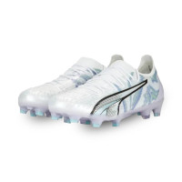 PUMA Ultra Ultimate Brilliance Gras / Kunstgras Voetbalschoenen (MG) Dames Zilver Lichtgroen Lichtpaars