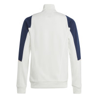 adidas Ajax Survêtement Full-Zip 2023-2024 Enfants Blanc Bleu Foncé Bleu Clair